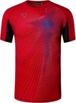 jeansian Boys' Active Sportswear Short Sleeve Breathable T-Shirt Tee Tops LBS701, Lbs702_red, 152-164