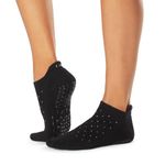 TAVI NOIR Women’s Savvy Non-Slip Socks - Grip Barre, Dance, Pilates, Yoga Socks, Black Sparkle, Small