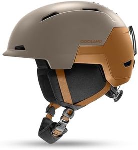 Odoland Casco da Sci Unisex, Casco da Snowboard per Uomo e Donna, Protezione Ottimale Ventilazione, Taglia Regolabile per Adulti Caschi per Snowboard e Sci Alpino, Marrone