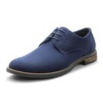 Bruno Marc Men's Suede Leather Lace Up Derbys Brogues Shoes,Size 7,Navy,URBAN-08