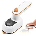 Travel Iron Mini Iron Machine for Clothes, Portable Micro Steam Iron Handheld 180°Rotatable Professional Small Iron for Home Business Traveling Sewing (White)