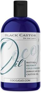 cocojojo Jamaican Black Castor Oil, Pure, Refined, Cold Pressed, Unscented, Deodorized, Bulk Non GMO Carrier Oil for Hair Skin Face Body Nails Lashes Brows - Hydrates and Moisturizes (16 oz)