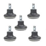 5pcs Low Bell Glides Short Profile Bell Glides Replacement Office Chair Swivel Caster Wheels to Fixed Stationary Castors