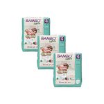 Bambo Nature Premium Eco-Friendly Tape Diapers With Wetness Indicator - L Size, 24 Pieces - Pack Of 3 - Unisex