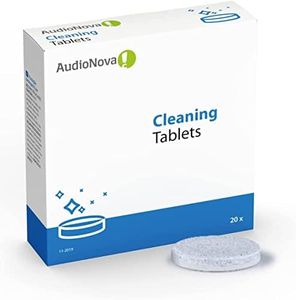 AudioNova - Pastillas Efervescentes para Aparatos Auditivos - Pastillas Limpiadoras y Esterilizantes para Audífonos - Accesorio de Limpieza para Ayuda Auditiva - Pack de 20 Comprimidos