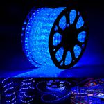 200ft LED Rope Lights Outdoor, 1440 LED Flexible Tube Lights with 8 Modes, Waterproof LED Rope Lighting for Outside, Garden, Patio, Bedroom, Party, Pool, Fences, Indoor Outdoor Decoration (Blue)