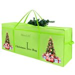 6Ft Christmas Tree Storage Bag, 7 Ft Christmas Tree Bag Fits Up to 9 Foot Holiday Xmas Disassembled Trees 4 Reinforced Handles & Dual Zippers, Anti-Dust, Anti-Moisture & Waterproof Oxford Fabric Green