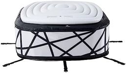 MSpa Inflatable Hot Tub Luxury Soho Premium Series Bubble Portable 6 Person Square Spa, 930 Litres Garden Outdoor - Abstract Design with Leather Trim