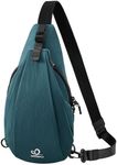 WATERFLY Small Crossbody Sling Bag: Lightweight Women Men Sling Backpack Stylish Casual Cross Body Bag Adjustable Straps Chest Bag Daypack for Shopping Hiking Travelling Blue