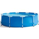 Toy Park 10ft Round Metal Frame Swimming Pool Without Filter (Multicolor, 3.1 m x 61 cm)