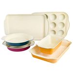 Spice by Tia Mowry Healthy Nonstick Ceramic Savory Saffron 6 Piece Carbon Steel Bakeware Set - Assorted Colors (96227.06RR)