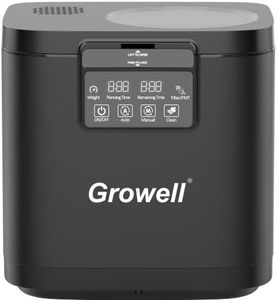 Growell Electric Composter for Kitchen, 4L Countertop Compost Bin with Carbon Filters, Visible Window, Auto-Clean, Quiet & Long-Life Upgraded Brushless Motor, Indoor Food Waste Composting Machine