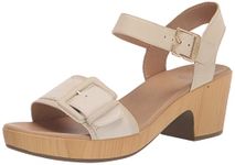 Dr. Scholl's Women's Felicity Too Block Heel Sandal Heeled, Seashell Beige, 9.5