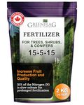 Green Flag Tree & Shrub Fertilizer 15-5-15 – 2 kg (4.4 lb) – Tree Fertilizer for Cedar, Lemon, Palm, Evergreen Trees and Others – Balanced Tree Food for Healthy Growth – Made in Canada