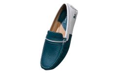 Neeman's Color Block Loafers for Men | Comfortable, Lightweight PU Faux Leather Upper & Flexible EVA Sole | Green/White UK9