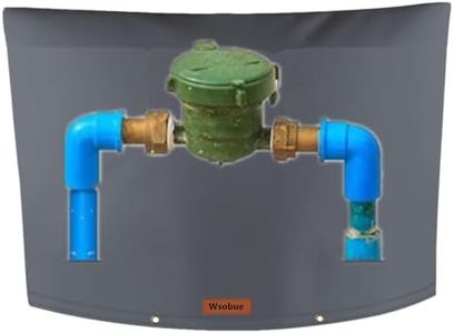 Wsobue Backflow Preventer Insulation Cover,Outdoor Pipe Insulation Cover Sprinkler Covers for Outside, Well Head Cover, Insulated Well Pump Cover, Back Fow Blanket (Grey 30" W x 24" H)