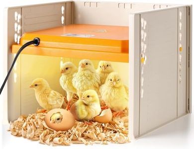 CHUCII Chick Brooder Heating Plate, Adjustable Height/Angle Brooder Plate for Chicks, 10.5"x10" Digital Temp Control, Fast Heating & 3-Side Protection, Warmth for Chicks/Ducklings (Yellow)