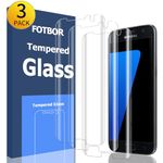 Fotbor [3-Pack] Galaxy S7 Edge Screen Protector Tempered Glass, Full coverage [Case Friendly] HD Clear Screen protector For Samsung Galaxy S7 Edge [Edge to Edge][Anti-Bubble ] (GLASS (Ultra-Clear)