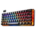SteelSeries Apex Pro Mini Wireless - HyperMagnetic Gaming Keyboard - World's Fastest Keyboard - Compact 60% Form Factor - Adjustable Actuation - RGB - 2.4GHz/Bluetooth - USB-C - American QWERTY Layout