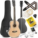 Acoustic Electric Guitar ¼ Scale 30” Steel String Spruce Wood w/Gig Bag, 4-Band EQ Control, Clip On and Onboard Tuner, Picks, Shoulder Strap for Beginners Students and Kids