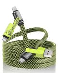 XCOOL USB C Cable, 4-in-1 USB-C Cable (6ft), 100W USB-C Charger Cable with Hook-and-Loop Fastener and Cable Management, USB-C Cable/Fast Charging for MacBook, iPad, iPhone, Samsung, Green