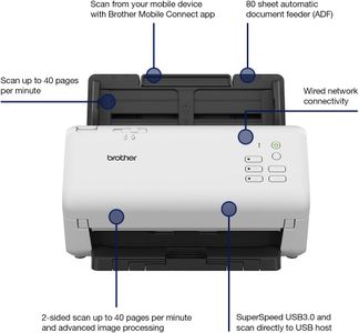 Brother ADS-4300N High-Speed Document Scanner – Network Ready