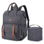 MOMMORE Changing Bag Backpack with Insulated Cooler Storage Bags, Baby Nappy Diaper Bags with 15.6" Laptop Sleeve for Travel Work, Mom Breast Pump Backpack, Fits Medela/Philips Avent/Spectra