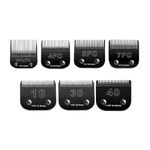 10 Blades Dog Grooming Blades Compatible with Andis/Oster A5/Wahl KM-10 Series Dog Clippers,Detachable Clipper Replacement Blade,Black (7PCS #10+30+40+3FC+4FC+5FC+7FC)