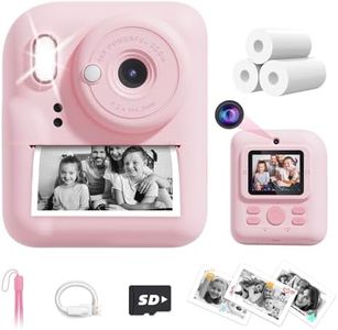 JOYJAM Kids Camera Instant Print, Upgrade Dual-Lens Selfie Digital Camera for Kids, HD 1080P, Christmas Birthday Gifts Toys for Girls Age 3-12, Toddler Portable Toy with SD Card 3 Rolls Print Paper