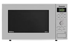 Panasonic NN-GD37HSBPQ Compact Microwave Oven with Grill and Turntable, 1000 W, 23 Litres, Inverter Power, Good for Bacon, x13 “One Touch” Programmes for easy cooking, Silver