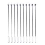 20 pcs Stainless Steel Coffee Beverage Stirrers Stir Cocktail Drink Swizzle Stick 7.4" Swizzle Stick Picks Tools