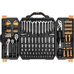 DEKOPRO 192 Piece Mixed Tool Kit Home Mechanics Repair Tool Set,Auto Repair Hand Tool Set Wrench Set with Plastic Toolbox Storage Case