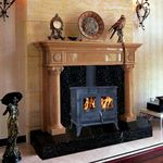 HEATSURE Woodburning Multifuel Stove Cast Iron Log Wood Burner Fireplace Glass View Airwash System Heat Warm Indoor 10KW Defra Approved Eco Design