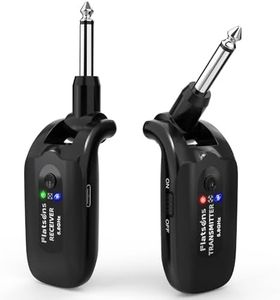 Flatsons 5.8GHz Wireless Guitar System,Wireless Guitar Transmitter Receiver, High Fidelity Sound, 6-Hour Battery, 270° Rotatable Plug, with 7 Signal Channels for Electric Guitar Bass (TR-U2)