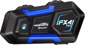 Fodsports FX4 Pro 4-Rider Motorcycle Bluetooth Intercom Headset, 1200m Helmet Communication System with Auto Call/Voice Command/Hi-Fi Music/FM, Fit for ATV/Snowmobile/Ski, 1 Pack