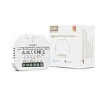 MOES Mini DIY Tuya ZigBee Smart Light Switch Module, Tuya Zigbee Hub Required, Smart Life/Tuya App, Wireless Remote Control, Alexa Google Home Voice Control, Needs Neutral Line 1/2 Way, 2 Gang