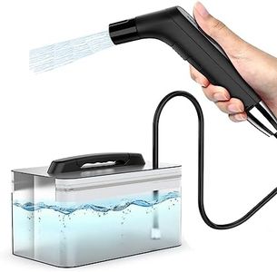 COSWE Portable Travel Bidet Electric Rechargeable Handheld Personal Sprayer for Hygiene Cleaning Toilet with 2.3 liters Water container (Black),(liuw_JP2201)