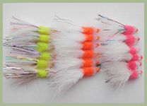 Hothead Lures,Trout Flies,18 pack Hothead Rainbow Fishing Flies, Size 10