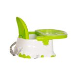 Mee Mee Baby Foldable Feeding Booster Seat with Detachable Feeding Tray, Anti Skid Base, Dishwasher Safe Tray, Three Point Safety Belt for Babies/Kids/Toddlers of 0-2 Years (Green)