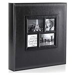 Benjia Photo Album 4x6 1000 Pockets Pictures, Extra Large Capacity Vintage Leather Cover Photo Albums That Holds 1000 Vertical and Horizontal 4x6 Photos Black