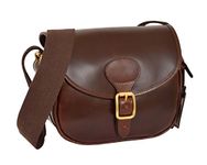 Cartridge Bag Genuine Brown Leather Ammo Shell Pouch Hunting Shooting Shoulder Bag - Chelsea