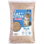 Fur & Bone 30L Premium Cat Litter Wooden Pellets - Ultra Absorbent Wood Pellets, Biodegradable, Natural Fresh Scent - Soft Bedding for Comfort, Odour Control - Virgin Wood - Scandinavian Timber Aroma