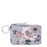 Vera Bradley Women's Performance Twill Deluxe Zip Id Case Wallet with RFID Protection, Parisian Bouquet, One Size