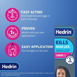 Hedrin Head Lice Treatment Gel 250ml – Liquid Formula