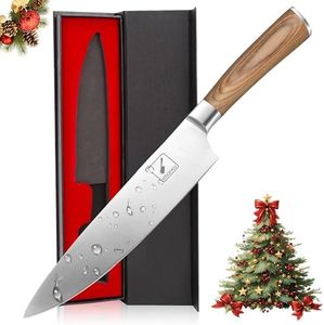 imarku Chef Knife - Pro Kitchen Knife 8 Inch Chef's Knives Japanese SUS440A Stainless Steel Sharp Paring Knife with Ergonomic Handle, Golden handle, Christmas Gifts for Women Men