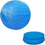 Pool Cover, 8FT Solar Pool Cover, Paddling Ground Swimming Pool Covers, Pool Solar Cover Rainproof Dust Covers Protection Cloth (Round)