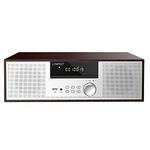 Nostalgic Home Stereo System, Vintage Micro Component 40W RMS CD Player & Wireless Bluetooth Audio Streaming,FM Radio,USB Playback,Aux-in & Earphone Port