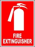 999Store office supplies sunboard Fire Extinguisher Hotel and School Sign Board sticker signage (15x20 Cm)