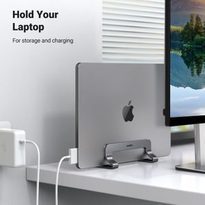 UGREEN Vertical Laptop Stand – Adjustable, Grey