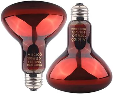 Aiicioo Reptile Red Night Light Bulb - 150W Reptile Heat Lamp Bulb Infrared Basking Spot Lamp for Bearded Dragon Lizard Turtle Hermit Crab Leopard Gecko Snake Chameleon Tank